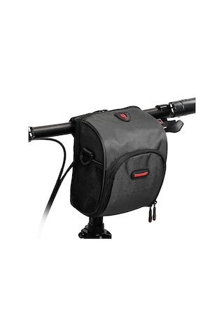 Rhınowalk Bisiklet Gidon Çantası Bisiklet Ön Çantası Yol Bisikleti Çantası Bisiklet Çerçeve Çantası - Siyah