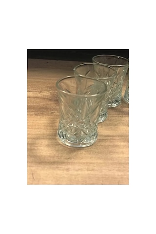 Jenerik 6 Lı Asya Kahve Yanı Su Bardağı Şeffaf Renk Royaleks-70279