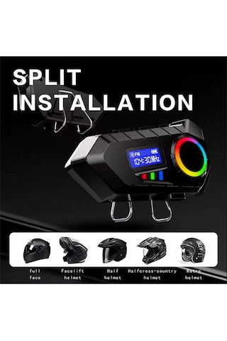 Y30 Kask Kulaklık Bluetooth Motosiklet Kulaklık Rgb Radyolu Intercom 91384107