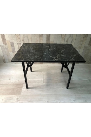 Siyah Mermer Desenli 70x50cm Orta Sehpa, Yan Sehpa, Sehpa Siyah Mermer Desenli