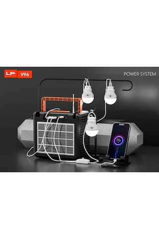Katjmer Kt-sp22 10w Güçlü Ses/güneş Enerjili/led Lamba Çok Amaçlı