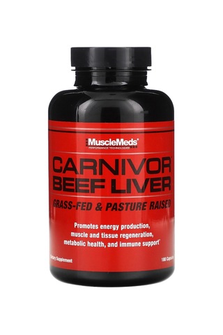 Musclemeds Carnivor Grass-fed Beef Liver 180 Capsules