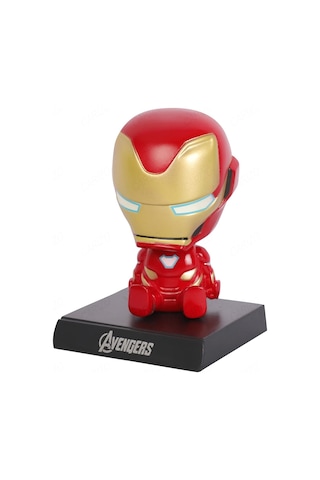 Süper Mario Kardeşler Mario Anime Sallanan Kafalı Figür Biblo Telefon Tutucu Dekoratif Masa Süsü Iron Man