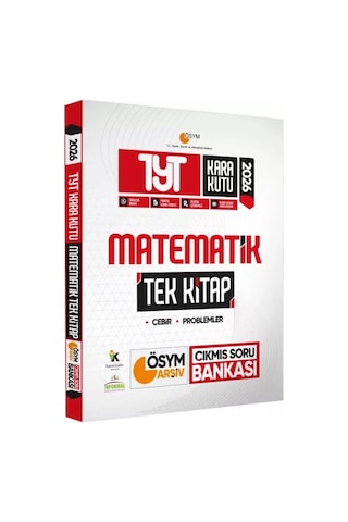 2026 YKS-TYT Matematik TEK Kitap ve AYT Matematik Kara Kutu ÖSYM Çıkmış Soru Bankası 2li Set Çözümlü