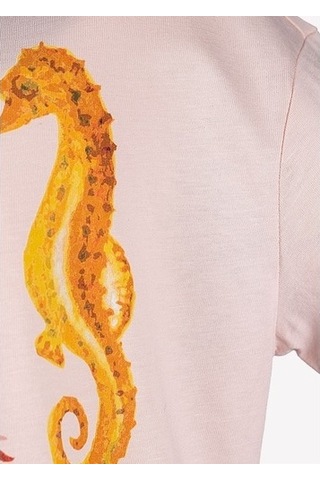 Ozmoz Balık Baskılı Çocuk T-Shirt Pembe