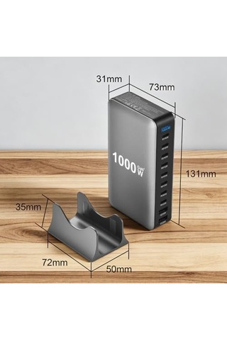 Go Des Gd-b961 Gan Teknolojili 10 Portlu Masaüstü Şarj İstasyonu 1000w Şarj Adaptörü