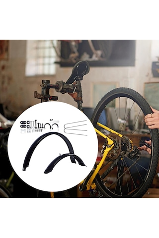 Homyl Bisiklet Ön Arka Çamurluklar Tam Kapalı Çamur Siyah