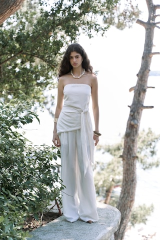 Mila Beyaz Bluz Pantolon Takım Beyaz