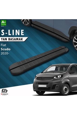 S-dizayn Fiat Scudo 3 Kısa Şase S-line Siyah Yan Basamak 213 Cm 2020 Üzeri A+ Kalite