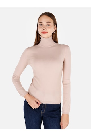 Colin's Colins Dar Kesim Balıkçı Yaka Bej Kadın Kazak Cl1070208 Bej
