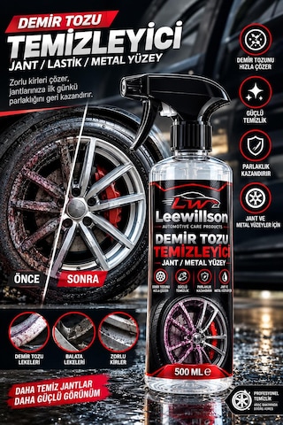 Demir Tozu Temizleyici Jant Ve Metal Yüzey Temizleyici 500 Ml