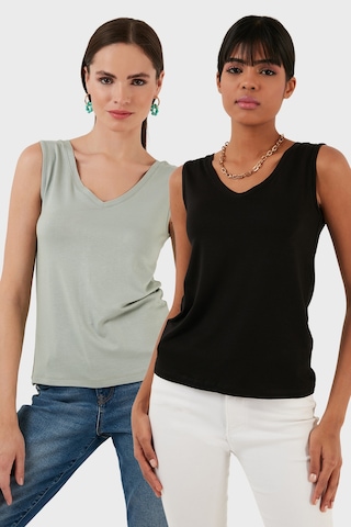 Lela Bayan Bluz 5864384s2 Siyah-çağla Siyah-çağla