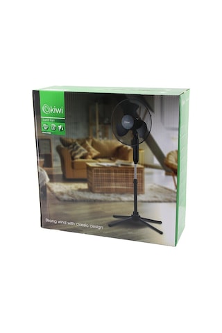 Kiwi Kfan-7426 16 İnç - 41cm Teleskopik Katlanır Ayaklı Vantilatör 3 Kademe Hız 3 Pls.kanat Metal Kafes - Ayak Y: