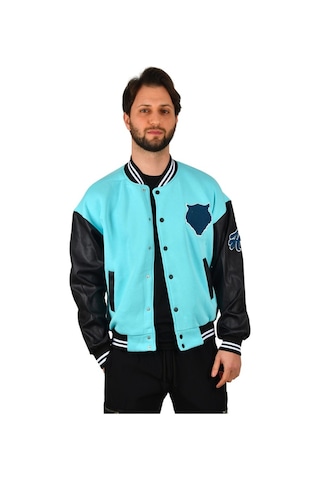 Deepsea Erkek Açık Mavi Kolej Yaka Mont 2304771 Açık Mavi