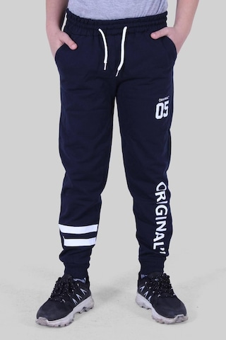 Panios Kids 05 Original Baskılı Erkek Çocuk Çift Cepli Lacivert Eşofman Altı Lacivert