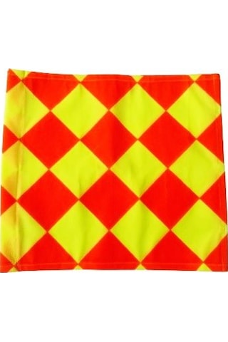 Yardımcı Hakem Bayrağı Kumaşı Tek Kırmızı - Sarı