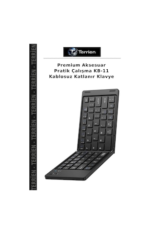 Premium Aksesuar Pratik Çalışma Kb-11 Kablosuz Katlanır Klavye