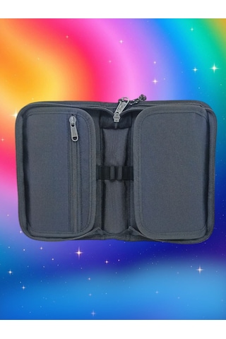 Elegance Okapi Kalem Çantası Tek Katlı Siyah Okp-123 Çok Renkli