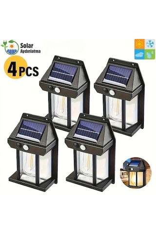 Mrs Solar Hb-700 Model 4'lü Paket Dekoratif Güneş Enerjili Bahçe