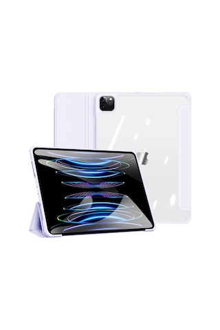 Dux Ducis Apple Uyumlu iPad Pro 12.9 2022-2021-2020-2018 Kapaklı Kılıf Pembe