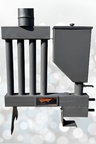 Pelet Sobası Petekli Pelet Soba Camlı Şömine Soba Stove Füze Roket