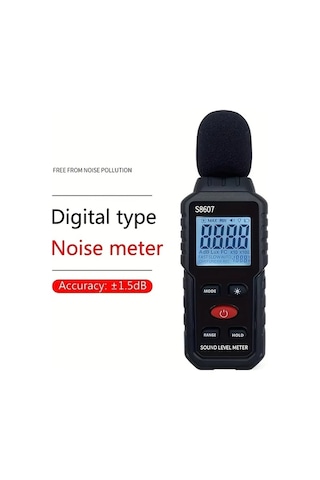 Willowhaven Siyah Hassas Dijital Ses Seviye Ölçer 30-130db Aaa Pil Frekans Ağırlıklı Gürültü Ölçüm Cihazı
