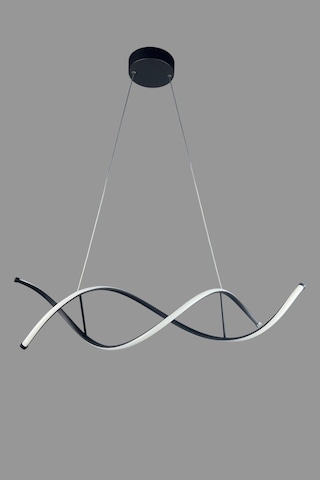 Lumora Modern Tasarım Siyah Renk Beyaz Ledli Cafe - Mutfak - Salon 2 Li Led Avize Siyah