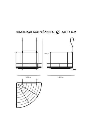 Pomidoro. Mutfak İçin Raylı Köşe Rafı 148123742 Gri