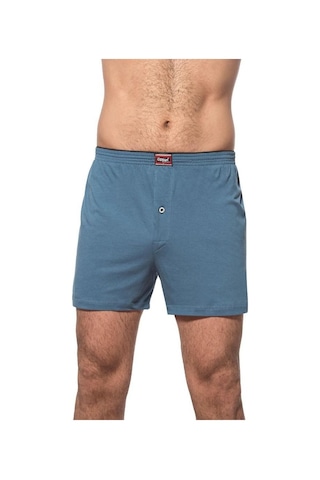 Özkan Underwear Özkan Erkek Pamuklu Şardonlu Boxer Düz Renk Baksır 0041