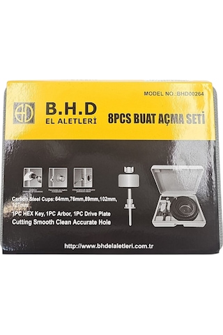 Fixonic B.h.d Bhd00264 Buat Panç Açma Seti 8 Parça 64-76-89-102-127mm