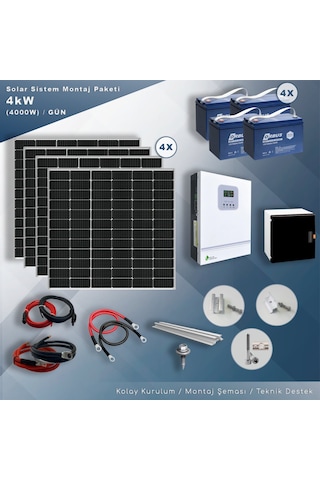 Matech 4 Kw Solar Paket Sistem 4000w/gün N11.1060