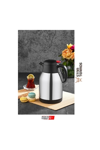 2 Litre Çift Kat Paslanmaz Çelik Termos Piknik Kamp Outdoor Ofis Otel Kafe Okul İnox