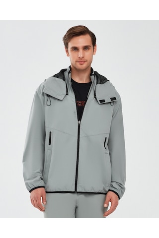 Skechers Micro Collection M Hooded Jacket Erkek Gri Ceket S241042-035 Gri
