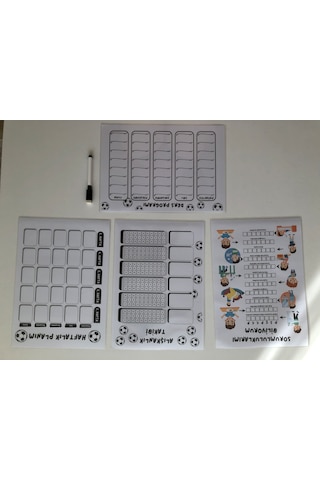 Çocuklar İçin Planlayıcı Set-siyah Beyaz Alışkanlık Ve Sorumluluk