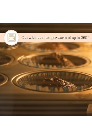 12'li Muffin Ve Cupcake Fırın Tepsisi Yapışmaz Metal Kek Kalıbı, 12 Gözlü Muffin Kabı, Cup Cake Pişirme Te Genel