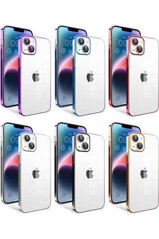 Apple Uyumlu iPhone 14 Plus Kilif Kamera Korumali Renkli Çerçeveli Zore 563310906