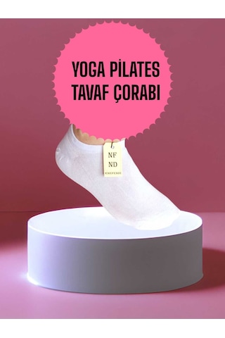 Enefendi 3 Çift Babet Çorap Görünmez Spor Yoga Pilates Kaymaz Silikon Taban 36-40 Siyah Beyaz Krem Dikişsiz Renkli
