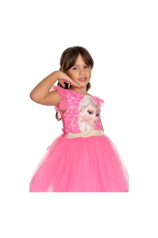 Mnk Baby & Kids Kız Çocuk Parti Kostüm Elbisesi M00674 Pembe
