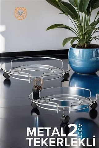 Modacar Saksı Tüp Damacana Altlığı Tekerlekli Taşıyıcı 2 Adet