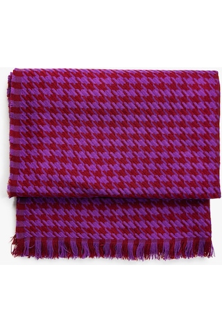 Koton Kazayağı Desenli Atkı Püsküllü Bordo 4wak50227aa 4WAK50227AA464 Bordo