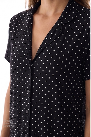 Penti Siyah White Dots Gömlek Pantolon Pijama Takımı