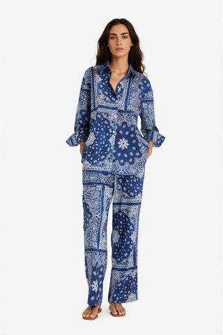Defacto Regular Fit Şal Desenli Plaj Gömleği-fall İn Love F8334ax25hsnv241 Lacivert