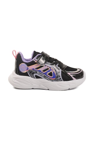 Slazenger Siyah Mor Cırtlı Hafif Esnek Kız Çocuk Spor Ayakkabı Kelsy P Siyah-mor