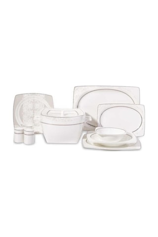 Korkmaz 60 Parça Bone Selection Kare Yemek Takımı A8437