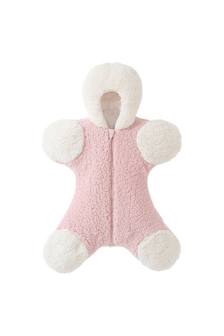 Yaozixa Bebek Kışlık Kalın Sherpa Ayırılmış Bacaklı Uyku Çantası, Çift Ritsme Ve Kapaklı, Pembe Pembe