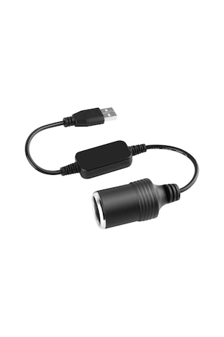 Sones Araç Dönüştürücü Adaptör Kablolu Denetleyici Usb Çakmak Soketi 5 V İla 12 V Güç Adaptörü Kablosu Siyah