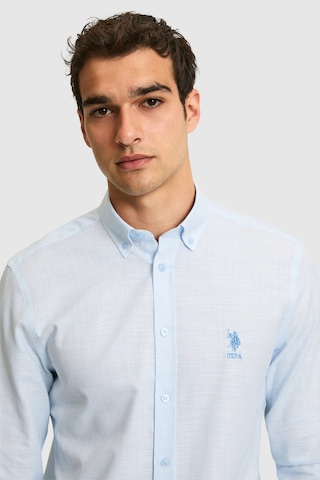 U.s. Polo Assn. Erkek Açık Mavi Gömlek Desenli 50324718-vr003 Acık Mavı