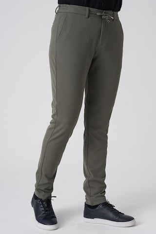 White Stone Barreiro P1036 Slim Fit Twis Bağcıklı Likralı Jogger Pantolon Haki Haki