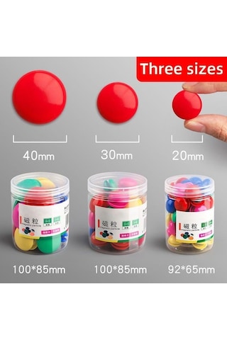 Novahub Yazı Tahtası Manyetik Tokalı Etiket Beyaz Tahta 30mm 60 Adet, İş Ve Eğitim İçin Uygun