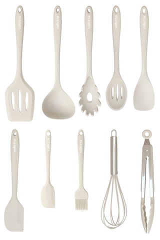 Salvatore 10 Parça Spatula Set Vanilya